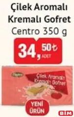 CENTRO ÇİLEK AROMALI KREMALI GOFRET 350 G